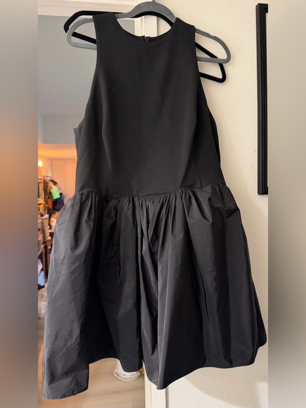 River Island Black Cocktail Dress with Puff Skirt